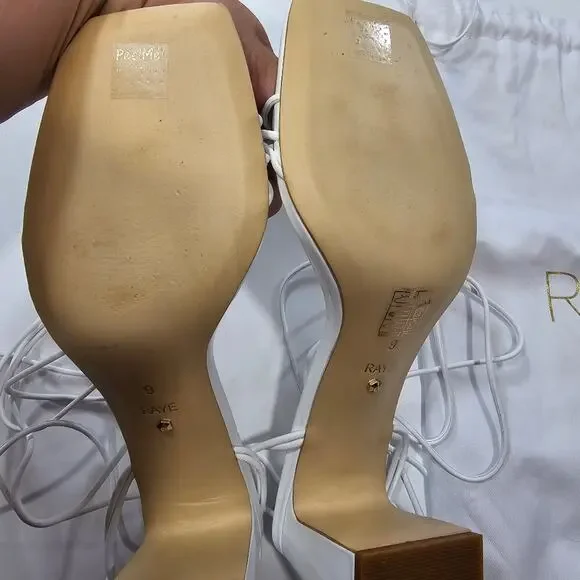 RAYE Kourtney Block Heel in White